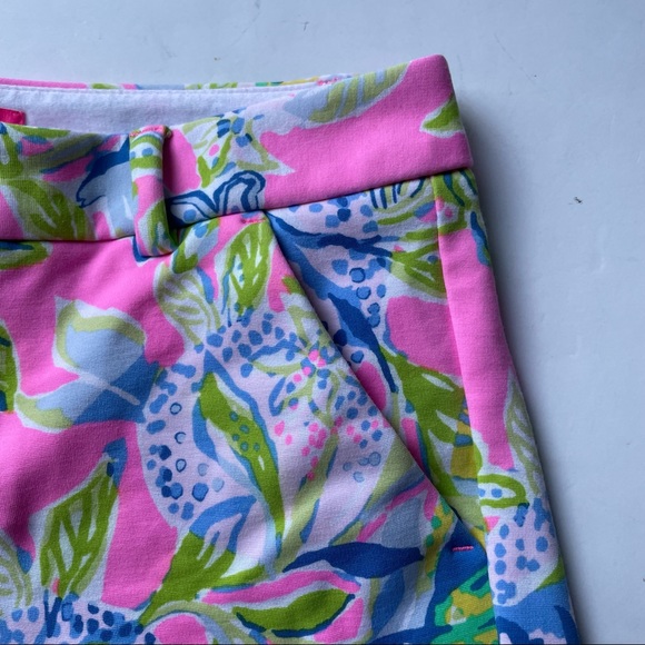 Lilly Pulitzer Callahan Knit Short 5” Casual Stretch Multicolor Pink Size 00 - Picture 7 of 8